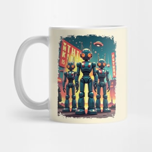 Retro Robot Revival: Vintage Visions of the Future Mug